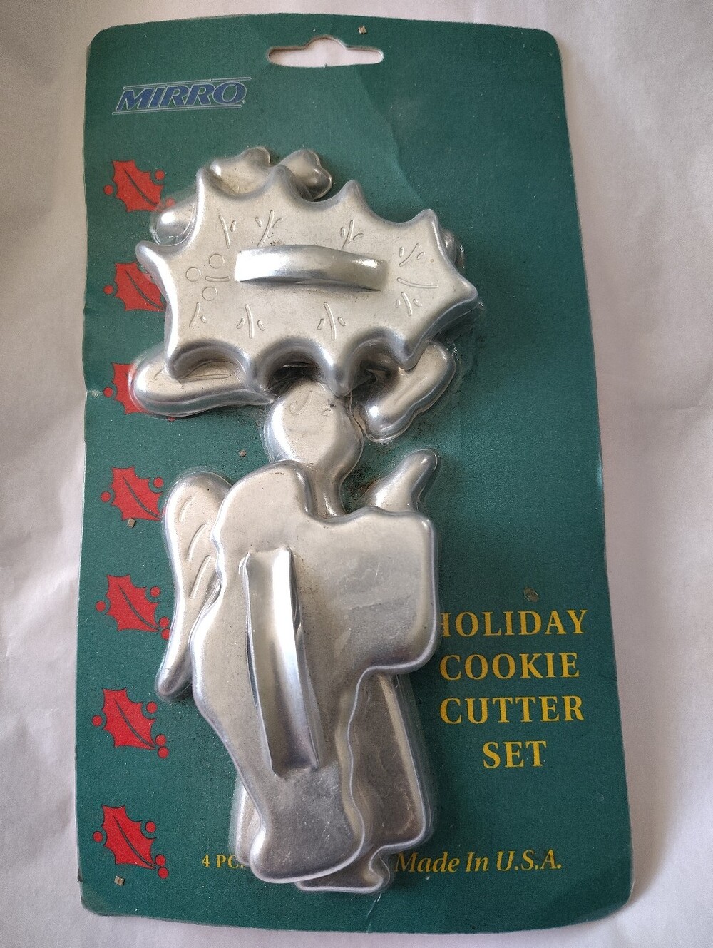 Vtg Mirro Aluminum Cookie Cutter Set 4 PC Holiday Christmas Sealed New NOS